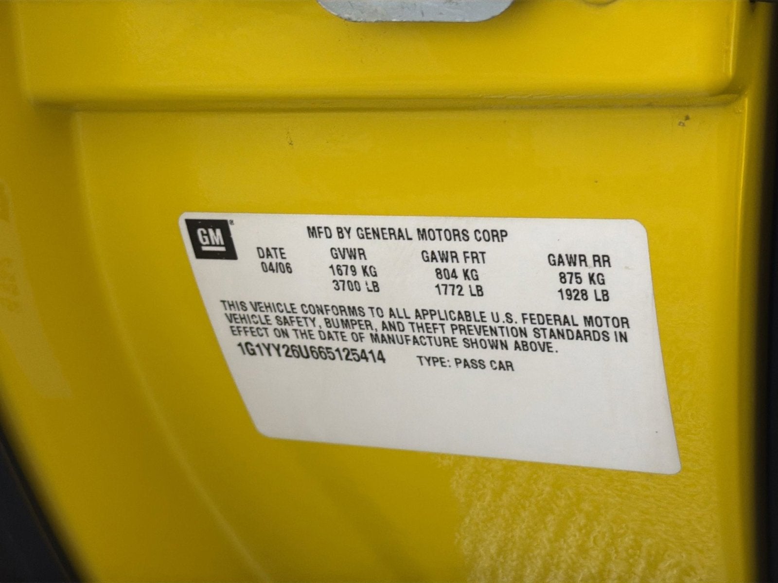 2006 Chevrolet Corvette Base