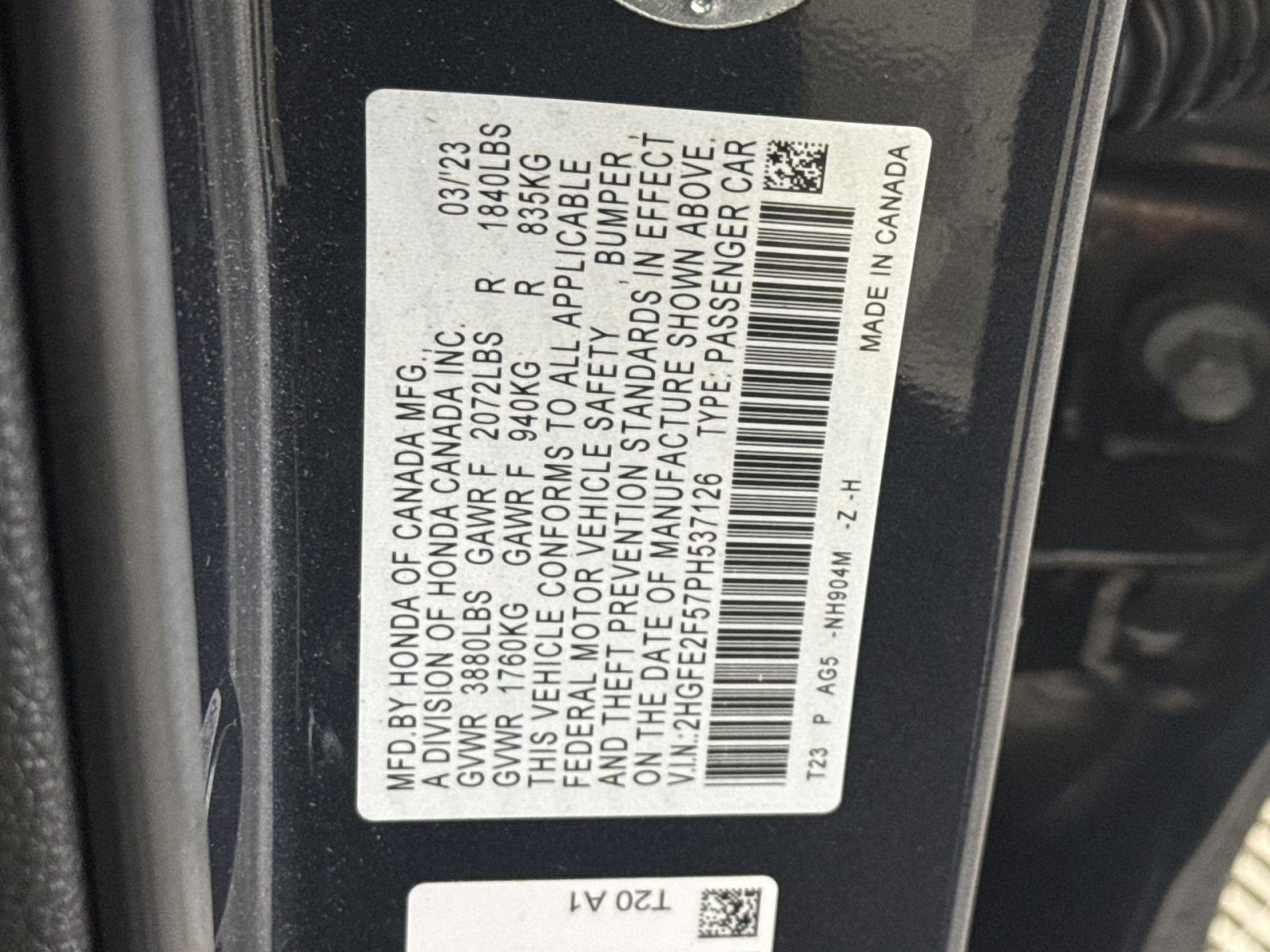 2023 Honda Civic Sport
