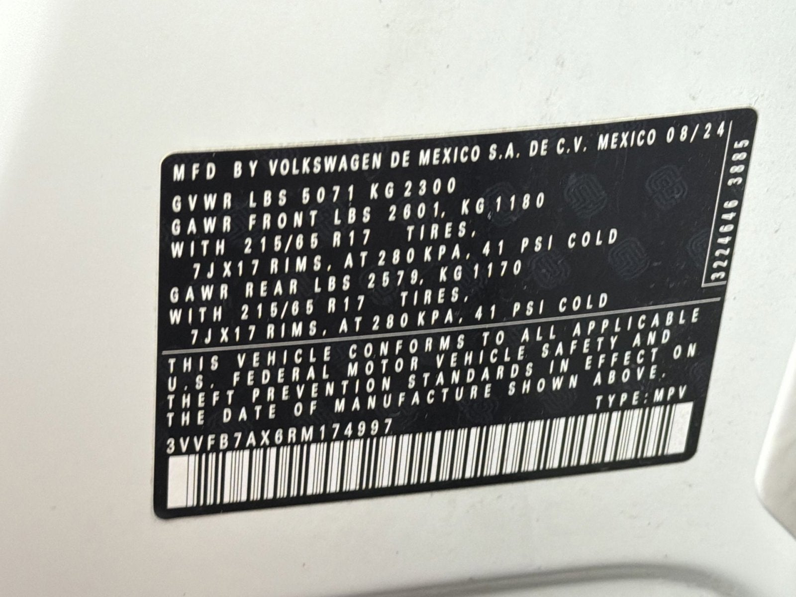 2024 Volkswagen Tiguan 2.0T S