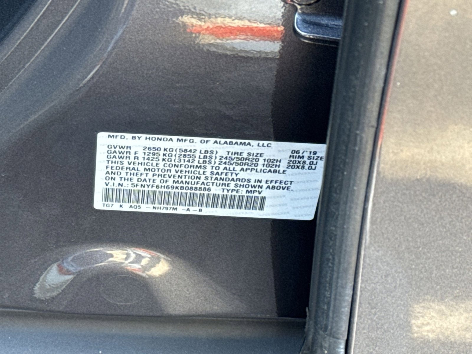 2019 Honda Pilot Touring