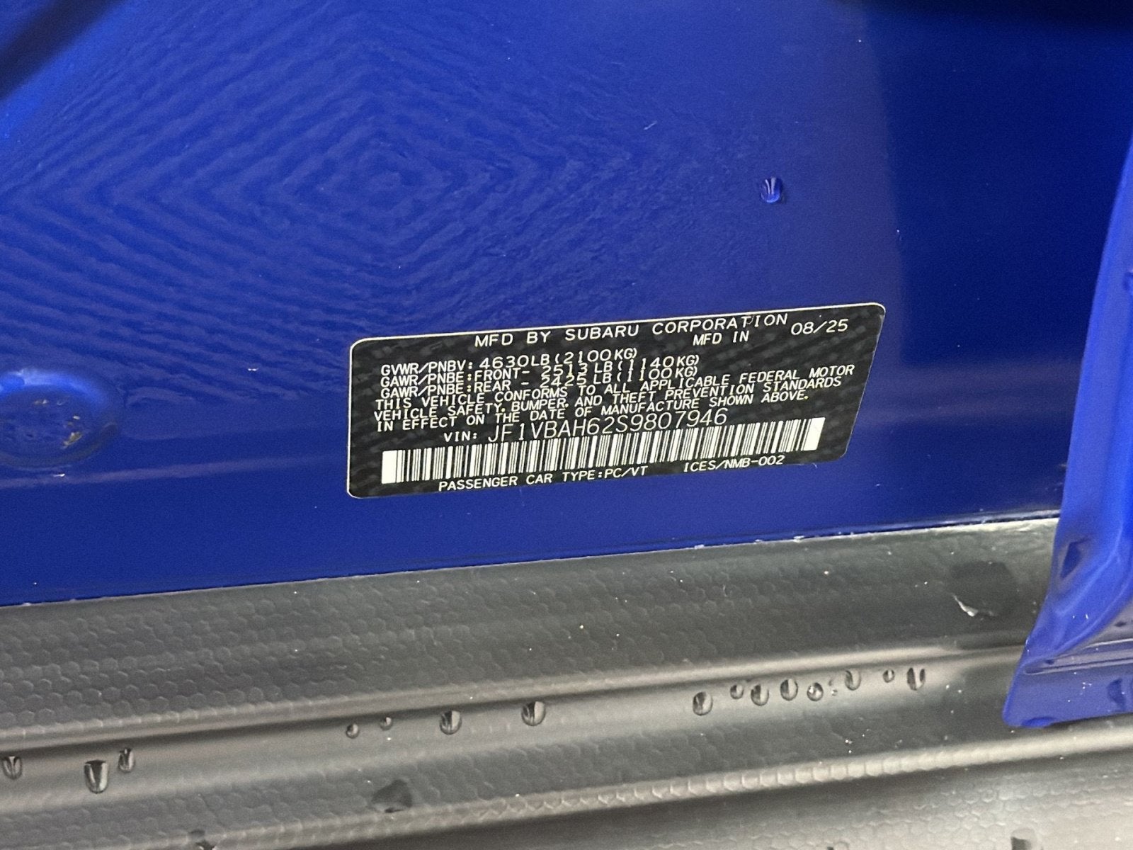 2025 Subaru WRX Premium