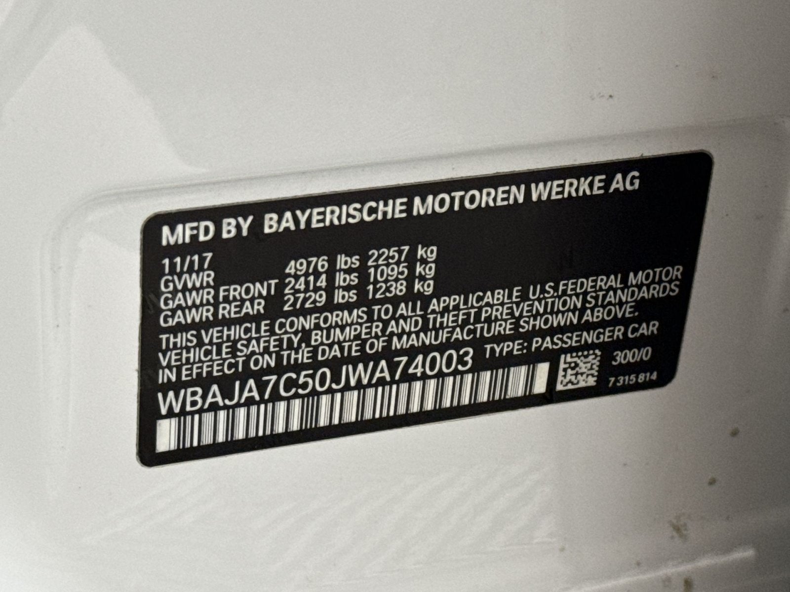 2018 BMW 5 Series 530i xDrive