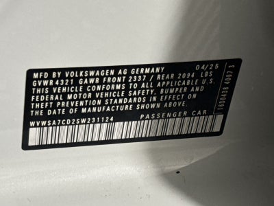 2025 Volkswagen Golf GTI 2.0T SE