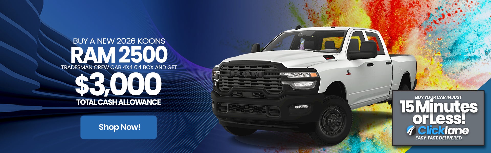 2026 RAM 2500 Rebate Offer