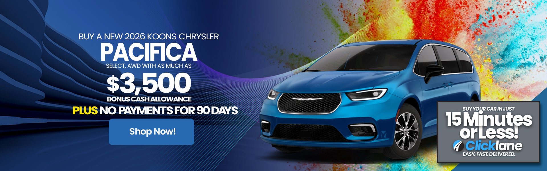 2026 Chrysler Pacifica Rebate Offer