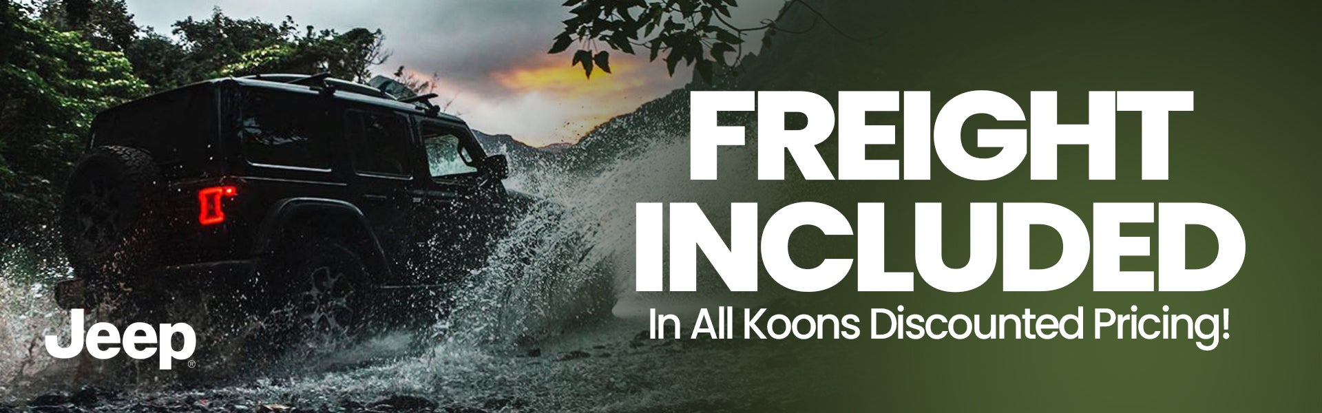 Freight included in all koons discounted pricing!