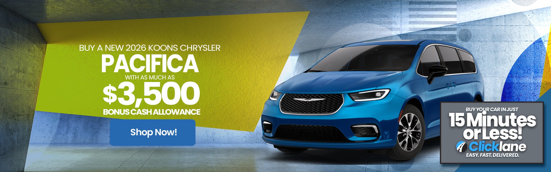 2026 Chrysler Pacifica Rebate Offer